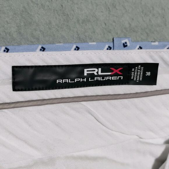 RLX Ralph Lauren Golf‎ Shorts Mens 38 Blue Geometric Performance Worn Once - Picture 8 of 15